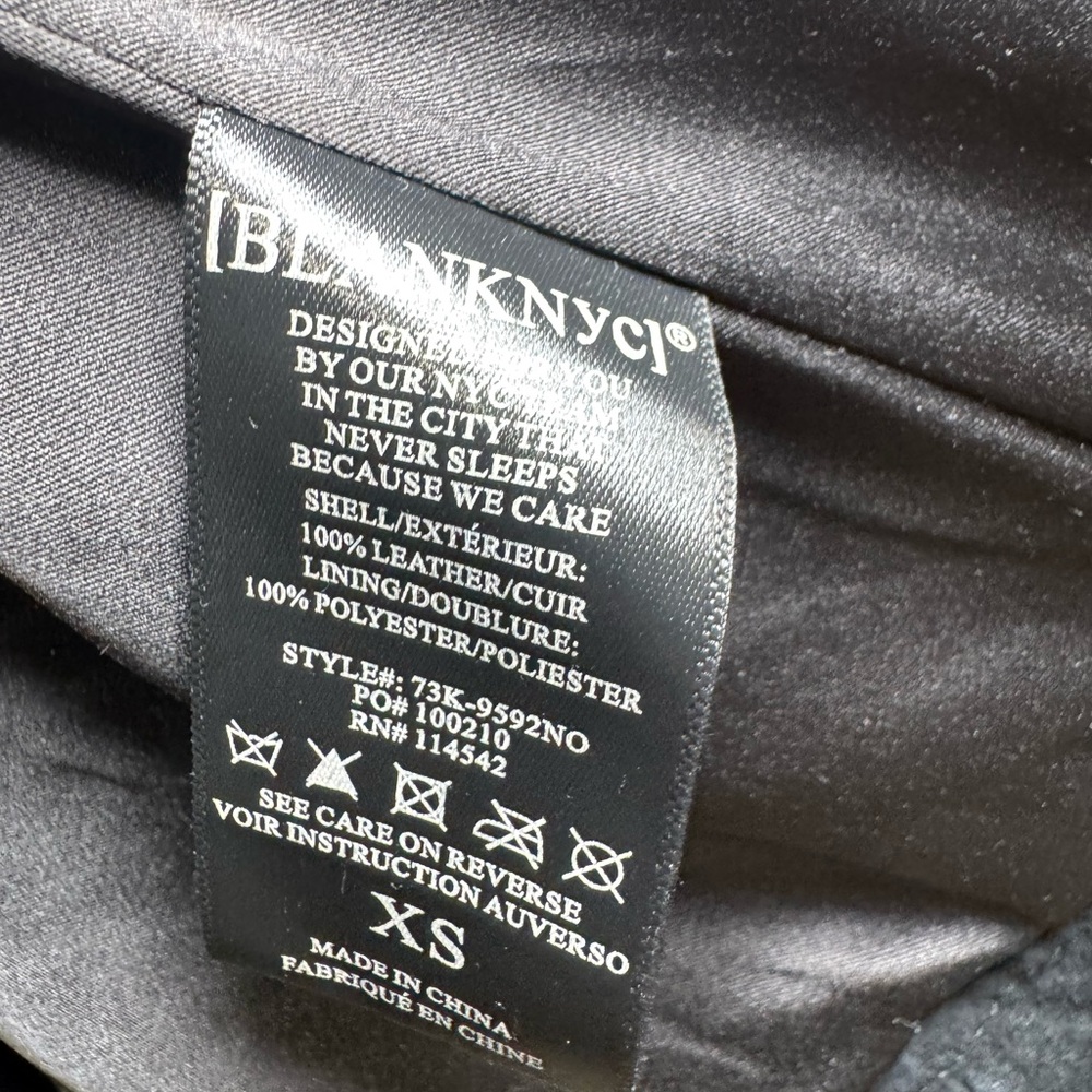 BLANKNYC Black Suede Moto Jacket – 100% Leather – Size XS - Picture 8 of 9